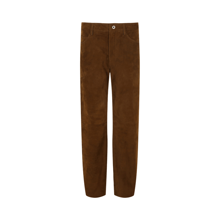 Ferragamo Suede Gancini Pants "Brown"