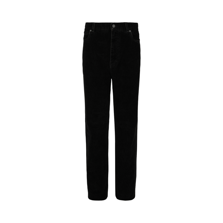 Ferragamo Velvet Straight Leg Pants "Black"