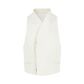 Ferragamo Asymmetrical Buttoned Vest "White"