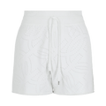 Ferragamo Gancini Pattern Drawstring Shorts "White"