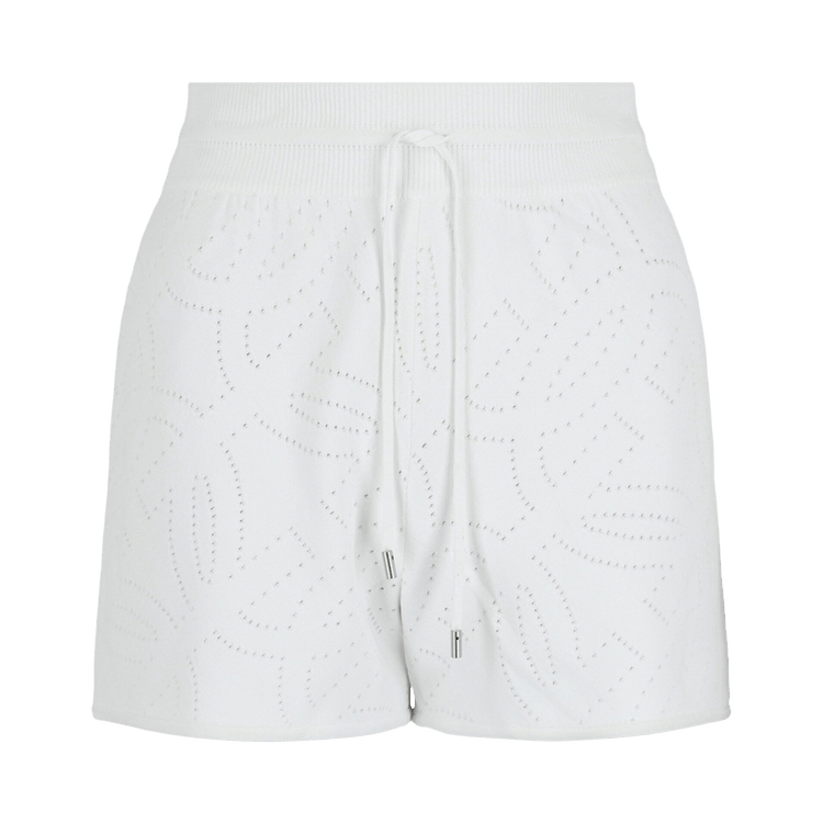 Ferragamo Gancini Pattern Drawstring Shorts "White"