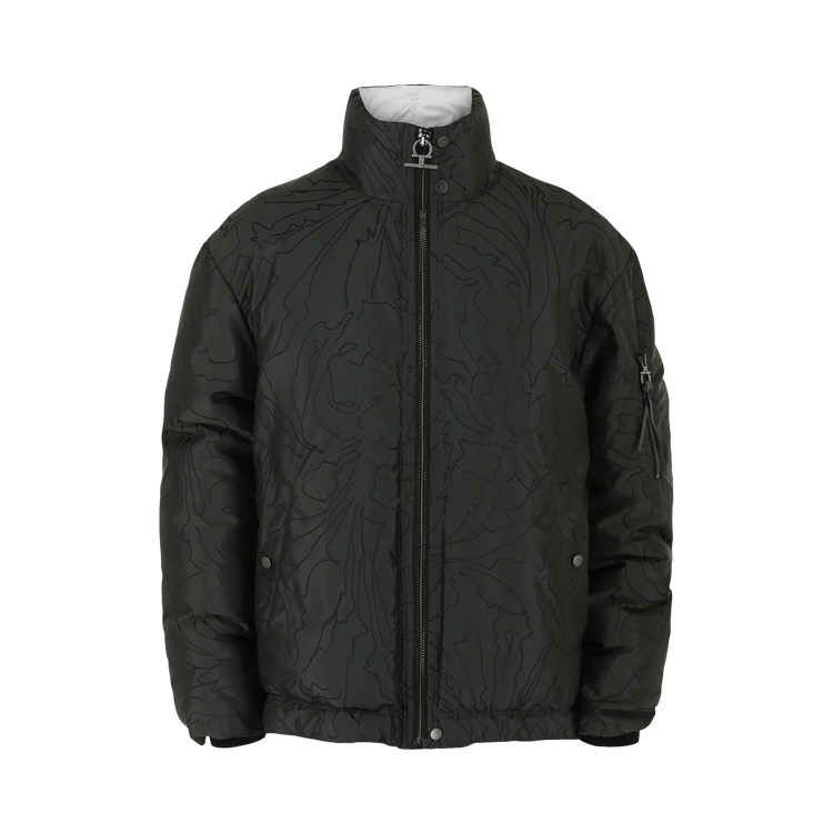 Ferragamo Abstract Print Quilted Jacket "Black"