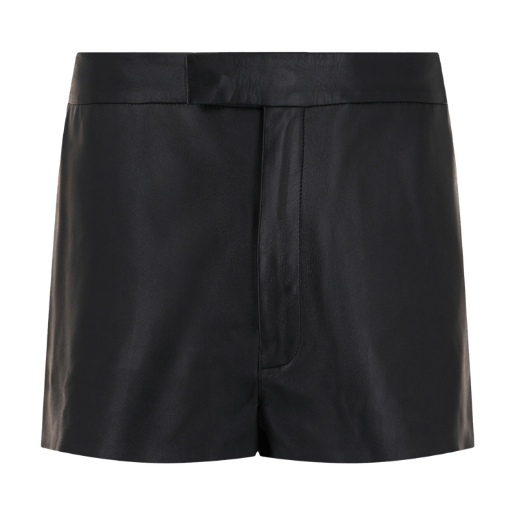 Ferragamo Leather Shorts "Black"