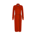 Ferragamo Ribbed Knit Midi Dress "Orange"