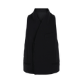 Ferragamo Asymmetrical Buttoned Vest "Black"