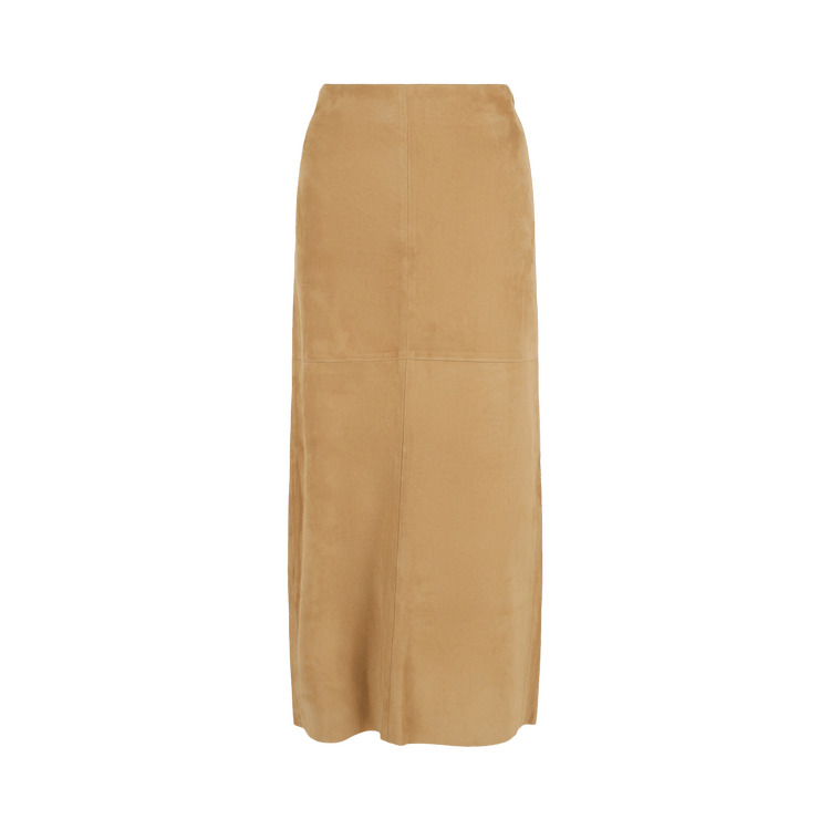 Ferragamo Lambskin Leather Pencil Skirt "Beige Khaki"