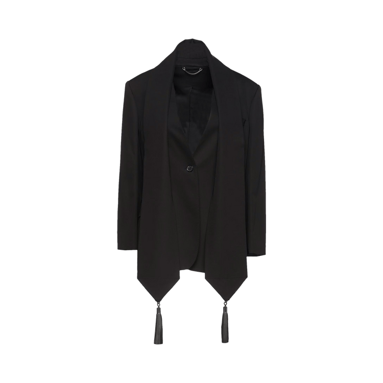 Ferragamo Stole Detail Blazer "Black"