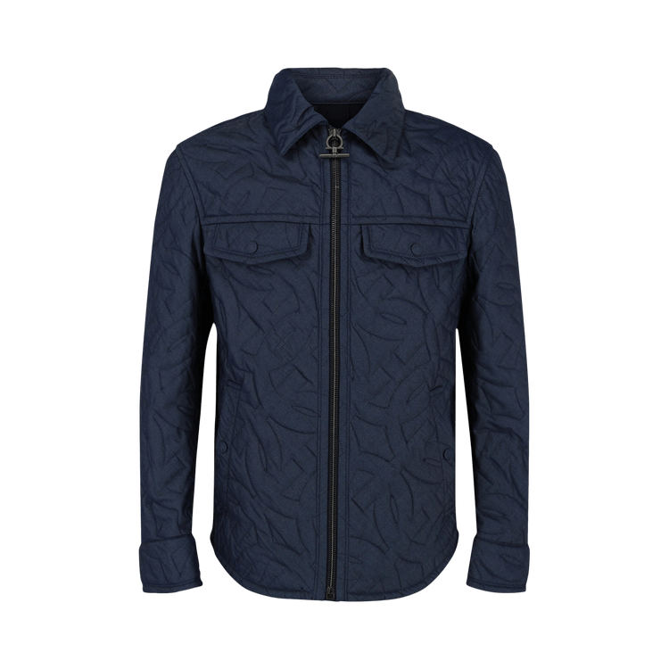 Ferragamo Quilted Gancini Denim Jacket "Blue"