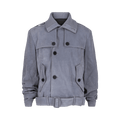 Ferragamo Suede Moto Jacket "Blue"