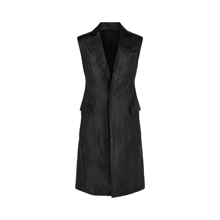 Ferragamo Sleeveless Leather Vest "Black"
