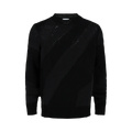 Ferragamo Textured Cable Knit Sweater "Black"