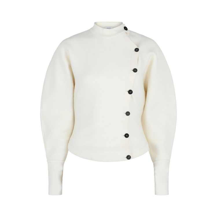 Ferragamo Asymmetrical Buttoned Cardigan "White"