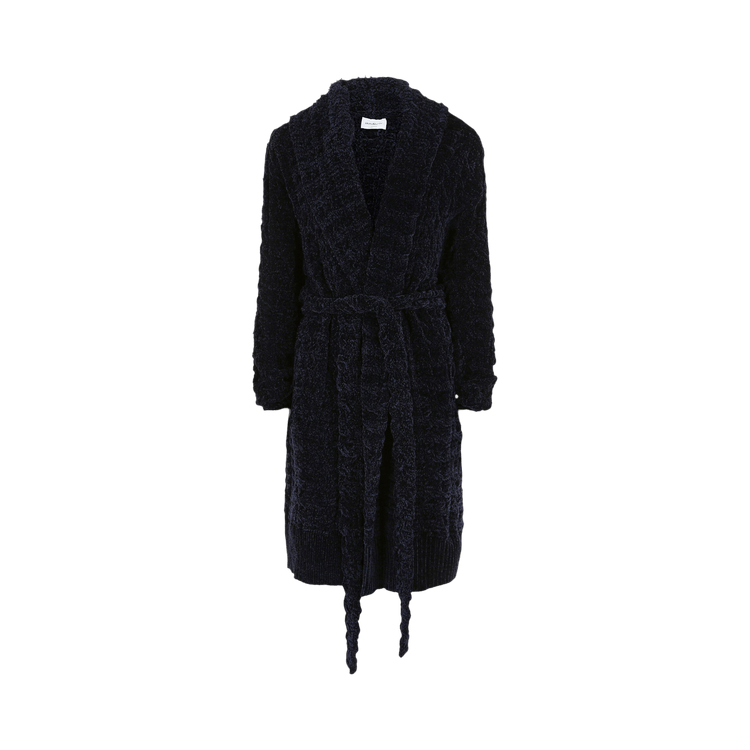 Ferragamo Chenille Knit Cardigan "Black"