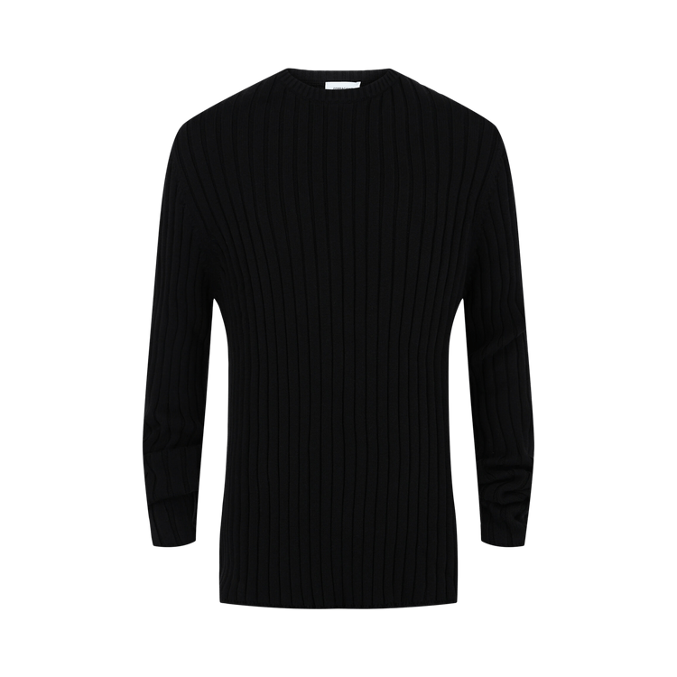 Ferragamo Ribbed Knit Sweater "Black"