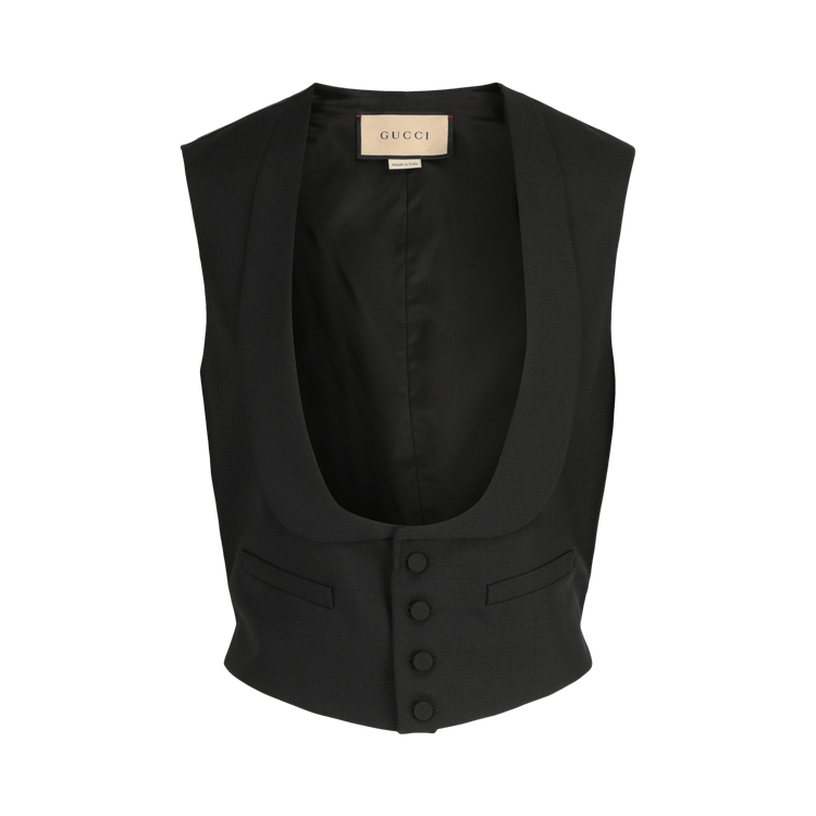 Gucci Wool Tailored Vest "Black"
