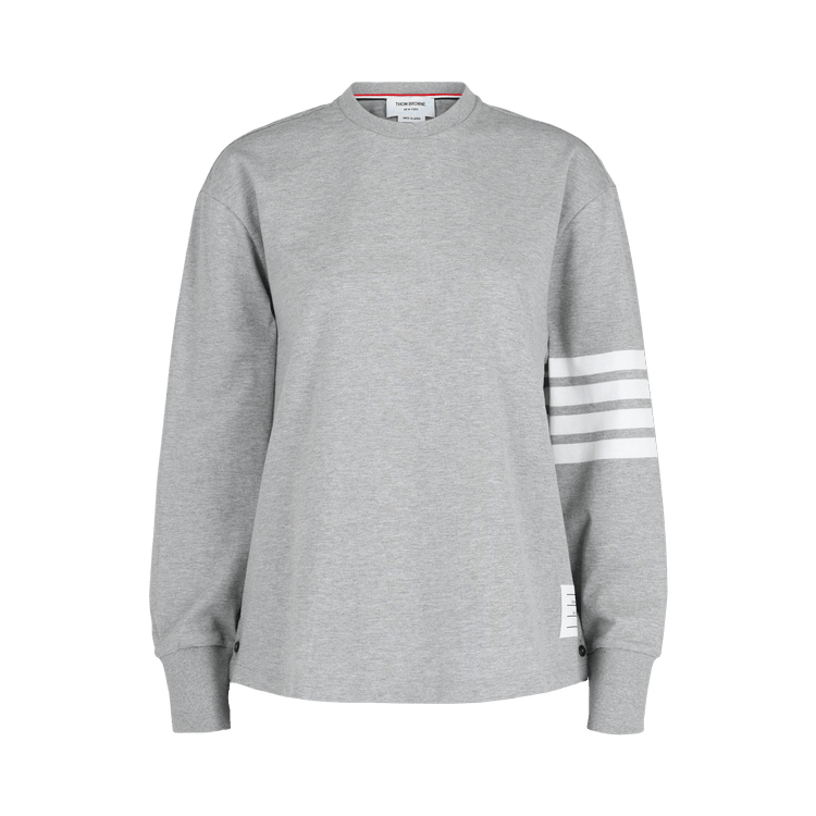 Thom Browne Jersey 4 Bar Long-Sleeve Rugby T-Shirt "Grey"