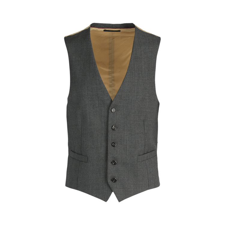 Gucci Wool Tailored Vest "Grey"