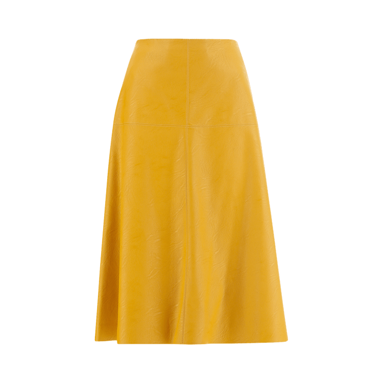 Stella McCartney Faux Leather Midi Skirt "Yellow"