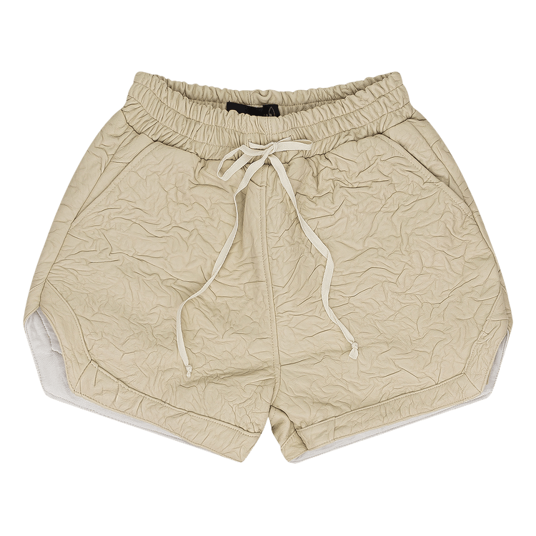 Who Decides War Crinkled Tailored Shorts "Cream"