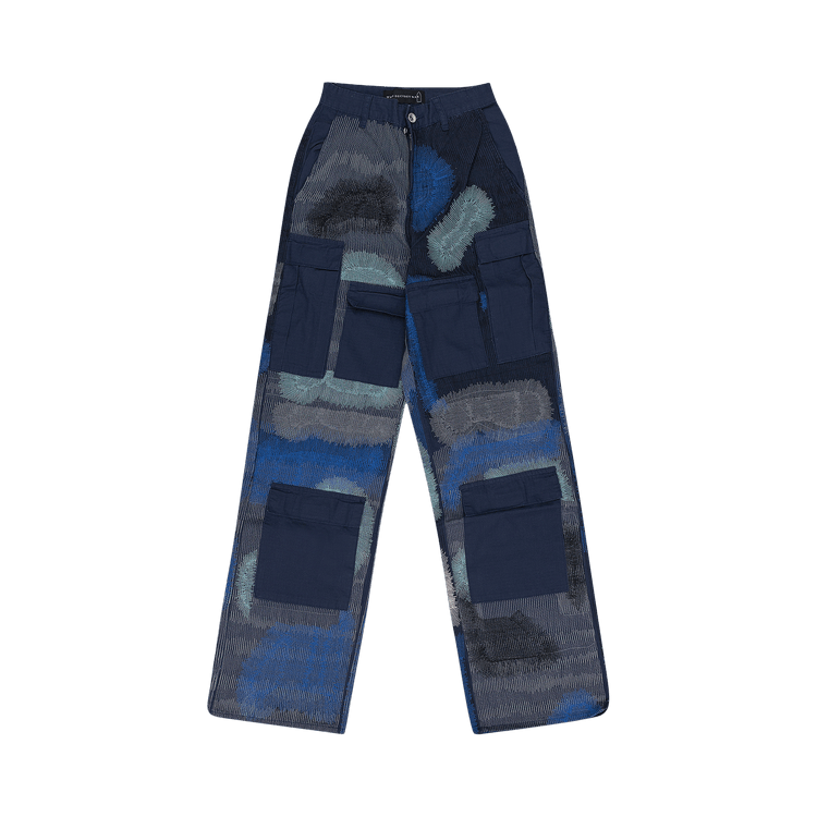Who Decides War Camouflage Embroidery Pants "Indigo"