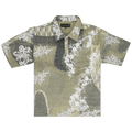Who Decides War Lace Patchwork Button Down Shirt "Blue"