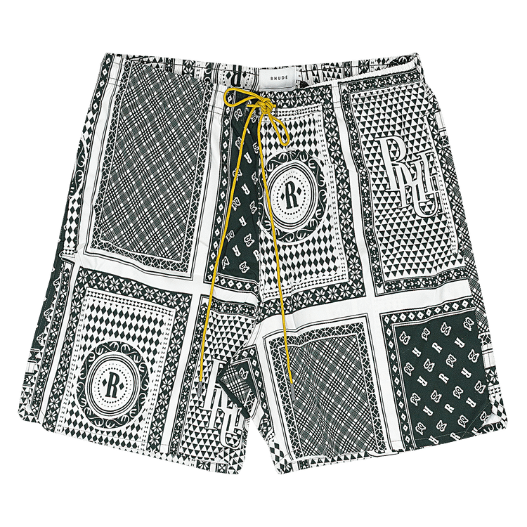 Rhude Bandana Swim Trunks "Green"