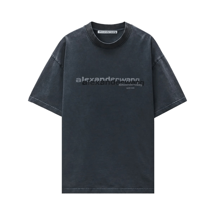 Alexander Wang Short-Sleeve T-Shirt "Washed Black"