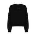 Alexander Wang Puff Paint Logo Essential Terry Crew Sweatshirt "Black"