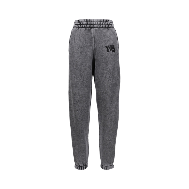 Alexander Wang Essential Terry Classic Puff Paint Logo Sweatpants "Washed Granite"