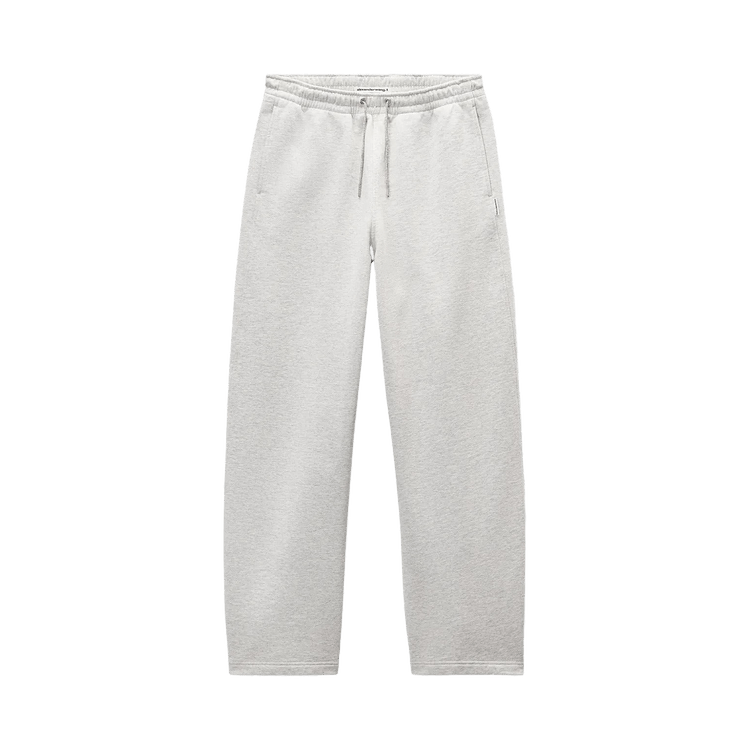 Alexander Wang Mid Rise Sweat Rhinestone Drawcord Pants "Light Heather Grey"