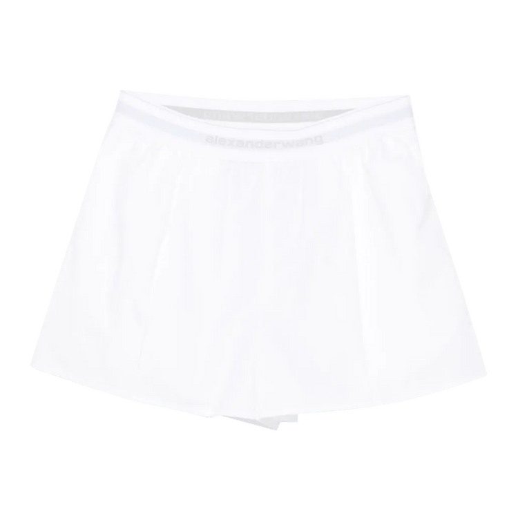 Alexander Wang Logo Elastic Short "White"