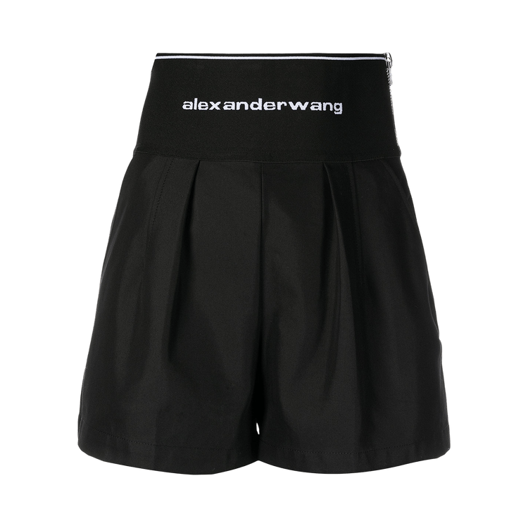 Alexander Wang Logo Elastic Safari Shorts "Black"