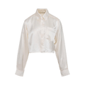 Alexander Wang Cropped Boyfriend Shirt "Ivory"
