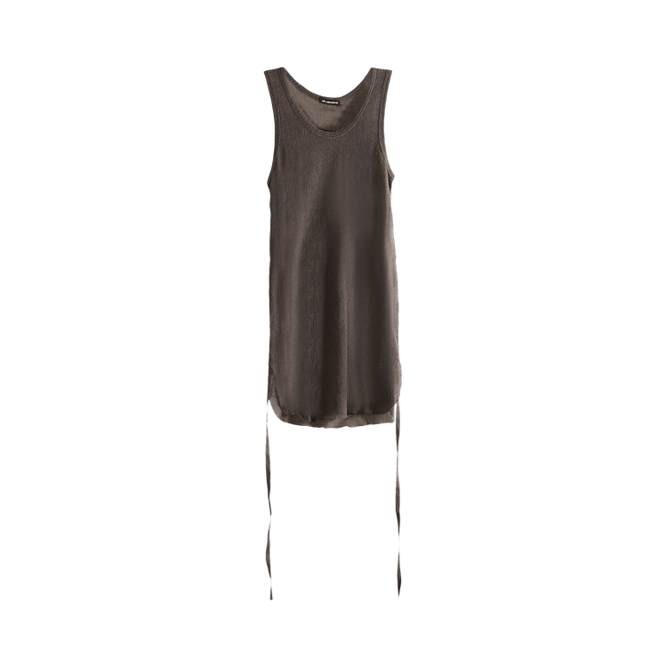 Ann Demeulemeester Mara Wrinkled Cropped Tank Top "Beaver"