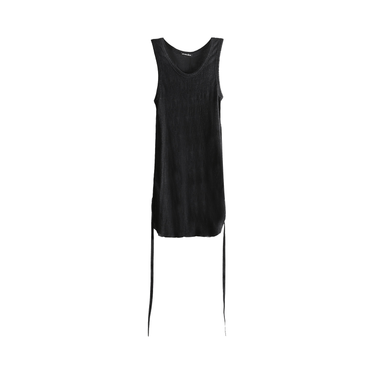 Ann Demeulemeester Mara Wrinkled Cropped Tank Top "Black"
