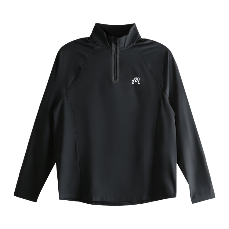 Malbon Performance Raglan Quarter Zip Sweatshirt "Black"
