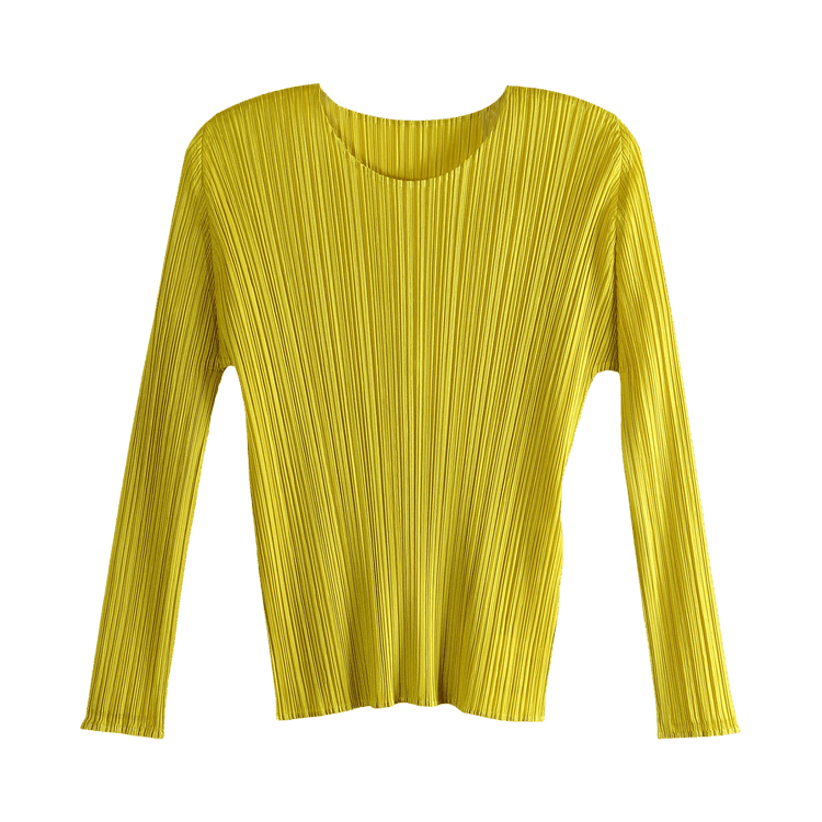 Pleats Please Issey Miyake Monthly Colors October Shirt "Canary Yellow"