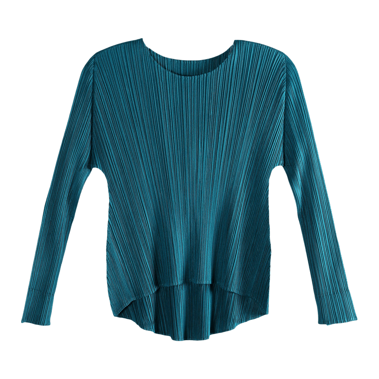 Pleats Please Issey Miyake Monthly Colors October Shirt "Turquoise Green"