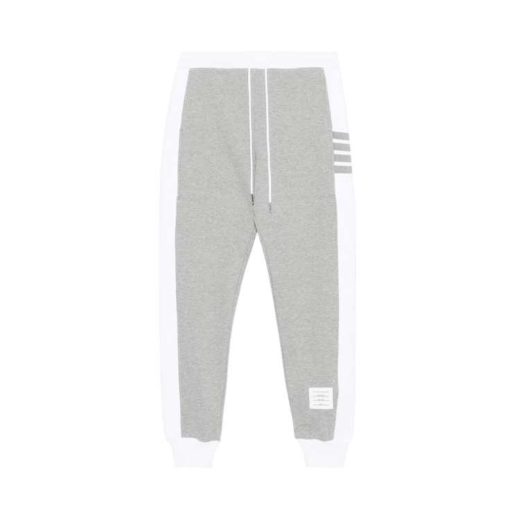 Thom Browne Seamed In 4 Bar Stripe Sweatpants "Light Grey"