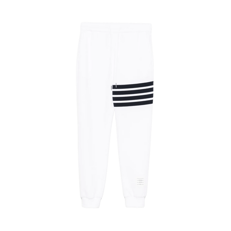 Thom Browne Classic Loopback with Engineered 4 Bar Sweatpants "White/Navy"