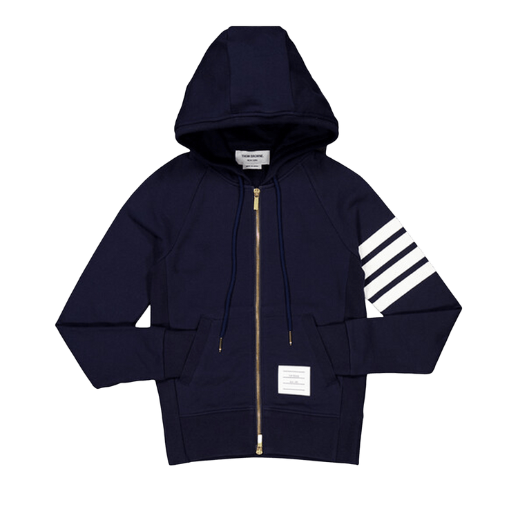 Thom Browne Double Face Full Zip Up Knitwear "Navy"
