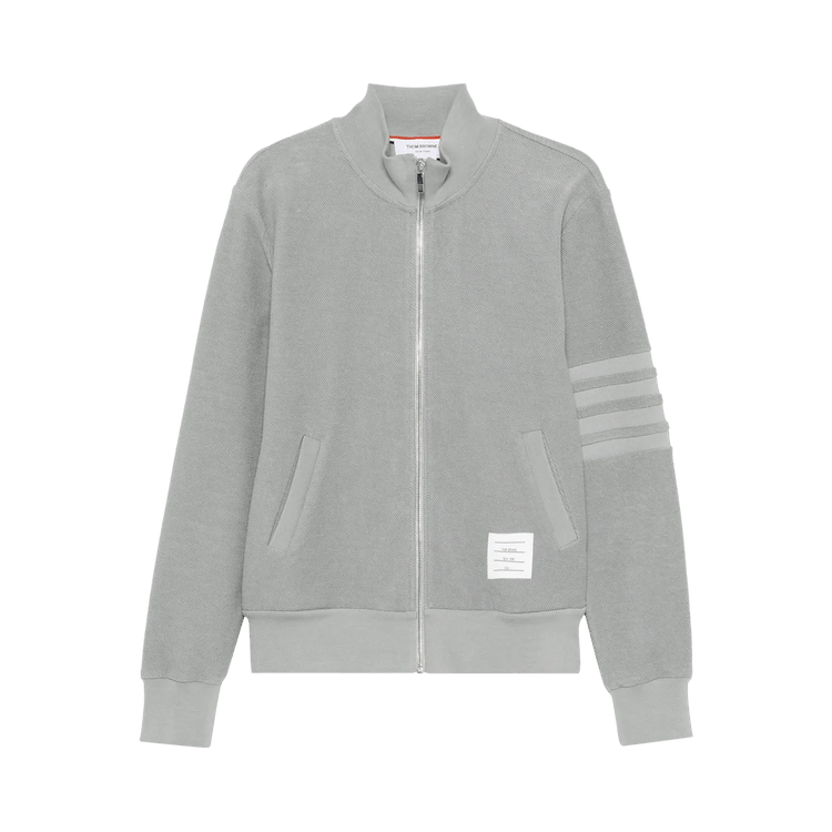 Thom Browne Zip Up Funnel Neck Jacket "Light Grey"