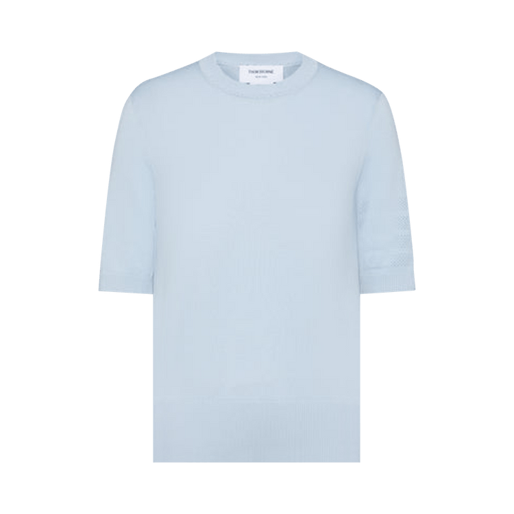 Thom Browne Jersey Stitch Short-Sleeve Tee "Light Blue"
