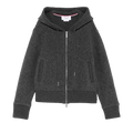 Thom Browne Wool Fleece Zip Up Hoodie "Charcoal"