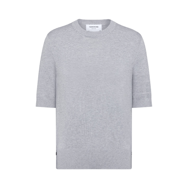 Thom Browne Jersey Stitch Short-Sleeve Tee "Light Grey"
