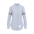 Thom Browne Classic Long-Sleeve Round Collar Shirt "Light Blue"