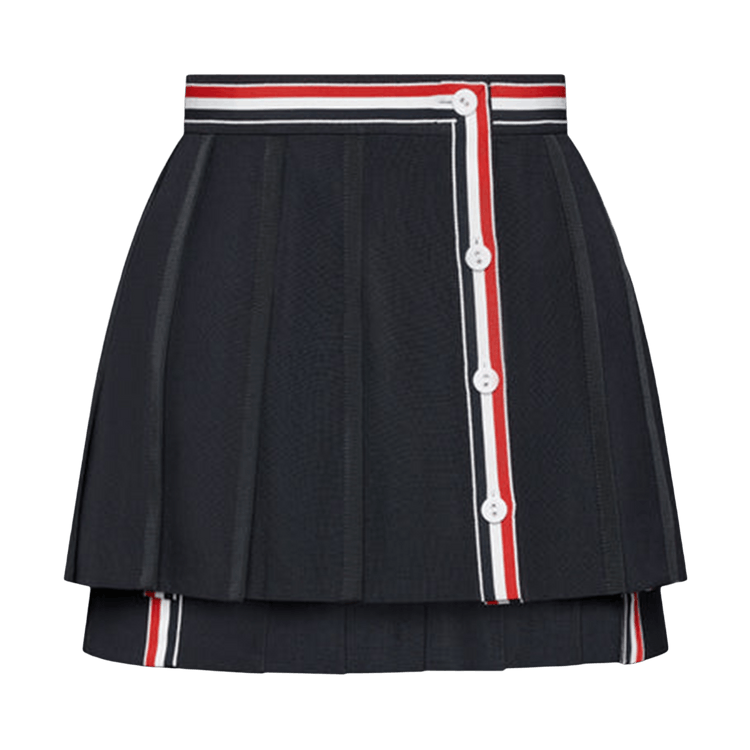 Thom Browne Mini Wrap Pleated Skirt "Brown"