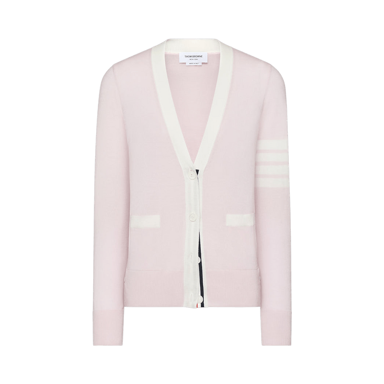 Thom Browne Relaxed Fit V Neck Knitwear "Light Pink"