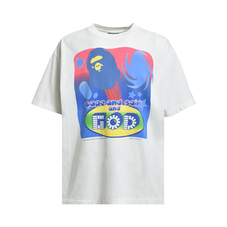 SAINT Mxxxxxx Bape God T-Shirt "White"