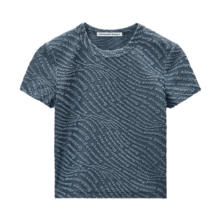 Alexander Wang Jacquard Logo Baby Tee "Graphite"